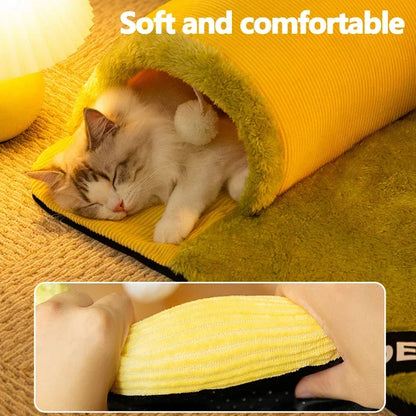 Cat Tunnel Bed Universal Detachable Warm Cat House