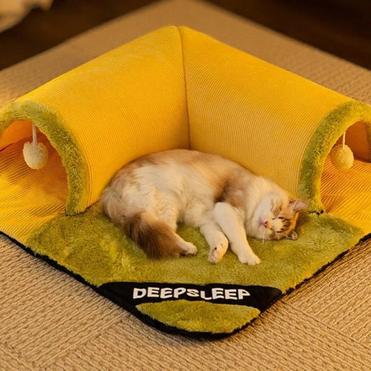 Cat Tunnel Bed Universal Detachable Warm Cat House